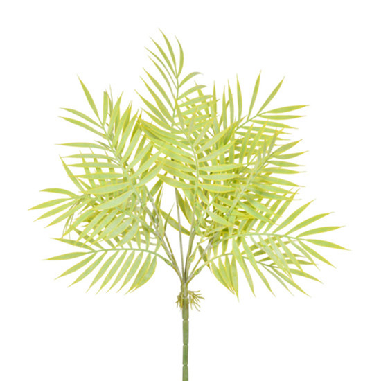 Imagem HASTE DECORATIVA DE FOLHAS VERDE EM PLÁSTICO MOLDÁVEL 39X15 CM - GRILLO