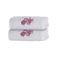 Imagem de JOGO LE IRIS BORDADO LAVABO 2 PEÇAS EM ALGODÃO 50X30CM - TRUSSARDI - Karsten S.A 