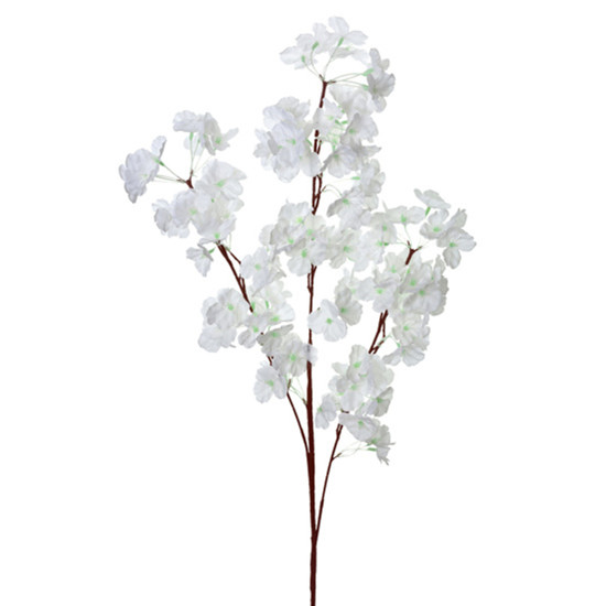 Imagem HASTE DECORATIVA DE PESSEGUEIRO CREME EM PLÁSTICO MOLDÁVEL 107X26CM - GRILLO