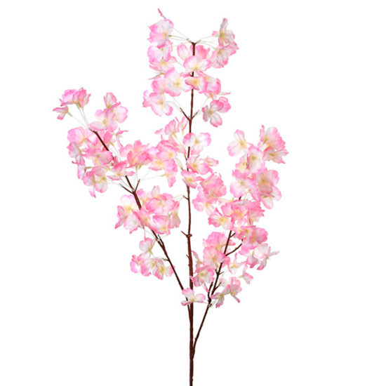 Imagem HASTE DECORATIVA DE PESSEGUEIRO ROSA EM PLÁSTICO MOLDÁVEL 107X26CM - GRILLO