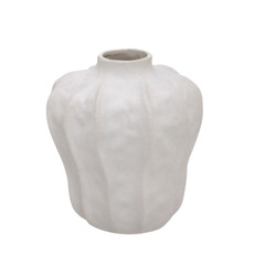 Imagem de VASO DECORATIVO EM CERÂMICA BRANCA 20X18X17 CM - MABRUK - Mabruk Importacao E Comercio Ltda