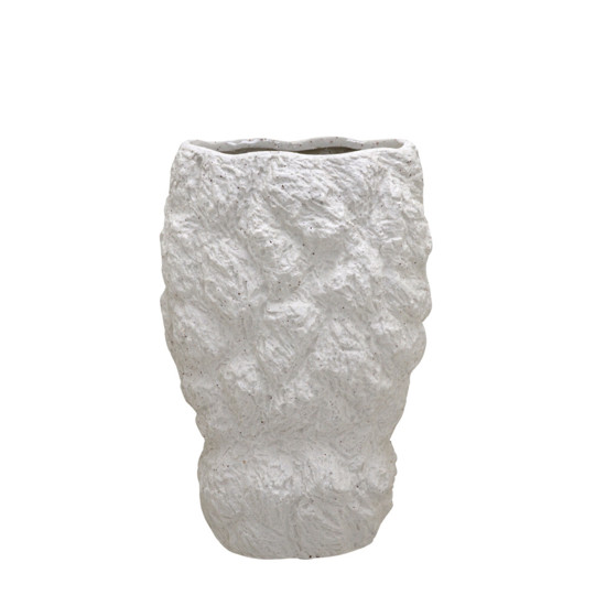 Imagem VASO DECORATIVO EM CERÂMICA BRANCA 29X19X11 CM - MABRUK