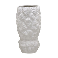 Imagem de VASO DECORATIVO EM CERÂMICA BRANCA 39X20X13 CM - MABRUK - Mabruk Importacao E Comercio Ltda