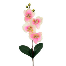 Imagem de HASTE DECORATIVA PERMANENTE DE ORQUÍDEA ROSA EM PLÁSTICO MOLDÁVEL 46X13CM - GRILLO - Grillo Ltda