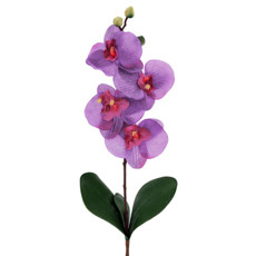 Imagem de HASTE DECORATIVA PERMANENTE DE ORQUÍDEA LILÁS EM PLÁSTICO MOLDÁVEL 46X13CM - GRILLO - Grillo Ltda