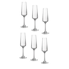 Imagem de CONJUNTO CORVUS 6 TAÇAS 160ML PARA CHAMPANHE EM CRISTAL 24X7X7CM - CRYSTAL BOHEMIA - Etilux Industria E Comercio Ltda