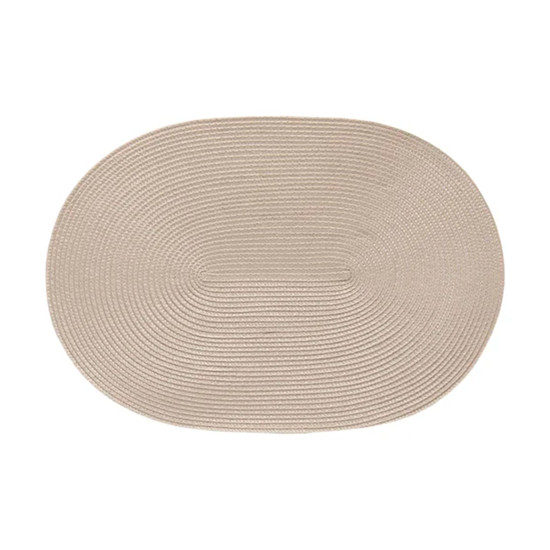 Imagem JOGO AMERICANO LUNA OVAL VANILLA AVULSO EM PVC E POLIÉSTER 33X48 CM