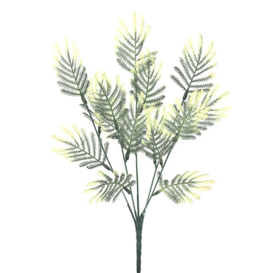 Imagem BUQUÊ PERMANENTE DECORATIVO DE FOLHAS DE CEDRO VERDE AMARELO EM PLÁSTICO - GRILLO