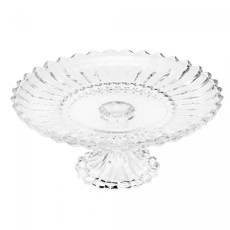 Imagem de PRATO PARA BOLO GENEVA EM CRISTAL COM PÉ 13X30X30CM - WOLLF - Rojemac Impotacao E Exportacao Ltda