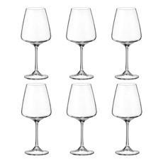 Imagem de CONJUNTO CORVUS 6 TAÇAS PARA VINHO 450ML EM CRISTAL 22X9X9CM - CRYSTAL BOHEMIA - Etilux Industria E Comercio Ltda
