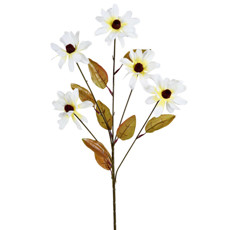 Imagem de HASTE DECORATIVA DE MARGARIADAS CREME EM PLÁSTICO MOLDÁVEL 63X20CM - GRILLO - Grillo Ltda