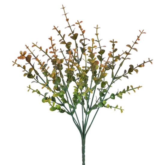 Imagem BUQUÊ DECORATIVO DE EUCALIPTO AMARELO EM PLÁSTICO MOLDÁVEL 35X8CM - GRILLO