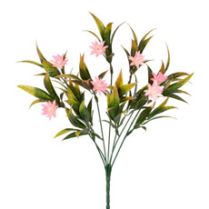 Imagem de BUQUÊ DECORATIVO DE FLORES SILVESTRE ROSA EM PLÁSTICO MOLDÁVEL 37X16CM - GRILLO - Grillo Ltda