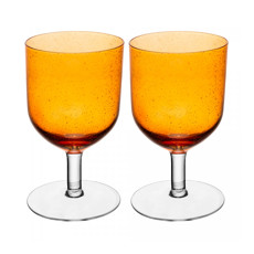 Imagem de CONJUNTO DE 2 TAÇAS BOREAL 400ML AMBAR EM VIDRO 16X9X9CM - WOLFF - Rojemac Impotacao E Exportacao Ltda