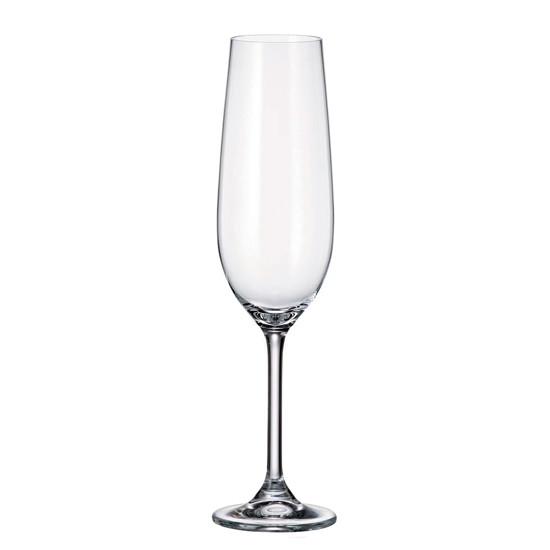 Imagem CONJUNTO CREX 6 TAÇAS PARA CHAMPANHE 270ML EM CRISTAL 25X7X7CM - CRYSTAL BOHEMIA