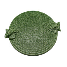 Imagem de TÁBUA DE QUEIJO REDONDA VERDE EM CERÂMICA 38X33CM - SCALLA CERÂMICA - Scalla Ceramica Artistica Ltda-Epp