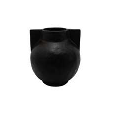 Imagem de VASO DECORATIVO MARROM ESCURO EM CERÂMICA 21X20X20 CM - CROSS - Cross Comercial Ltda