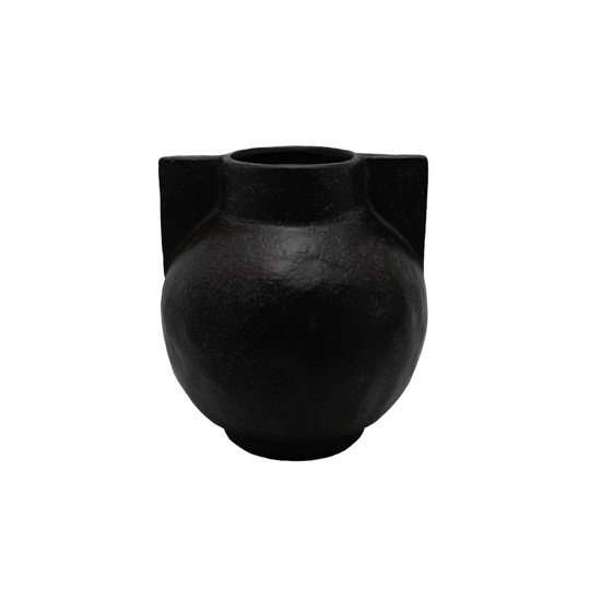 Imagem VASO DECORATIVO MARROM ESCURO EM CERÂMICA 21X20X20 CM - CROSS