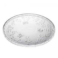 Imagem de PRATO PARA BOLO NEW BUTTERFLY EM CRISTAL ECOLÓGICO 30X30X2CM - LYOR - Coliseu Presentes Ltda