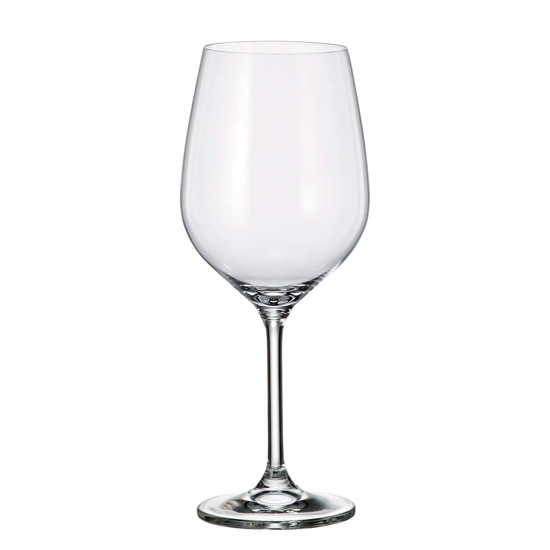 Imagem CONJUNTO CREX 6 TAÇAS PARA VINHO BRANCO 480ML EM CRISTAL 24X9X9CM - CRYSTAL BOHEMIA