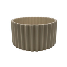 Imagem de IKEBANA HENRI DECORATIVA EM CERÂMICA BEGE FOSCO 14X28X28CM - CERÂMICA ANA MARIA - Ceramica Ana Maria Ltda Epp