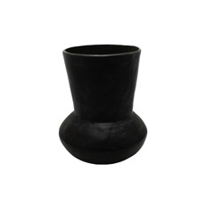 Imagem de VASO DECORATIVO MARROM ESCURO EM CERÂMICA 28X18X18 CM - CROSS - Cross Comercial Ltda