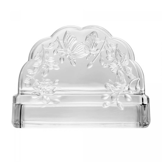 Imagem PORTA GUARDANAPOS NEW BUTTERFLY EM CRISTAL ECOLÓGICO 10,5CMX4CMX 9,5CM - LYOR
