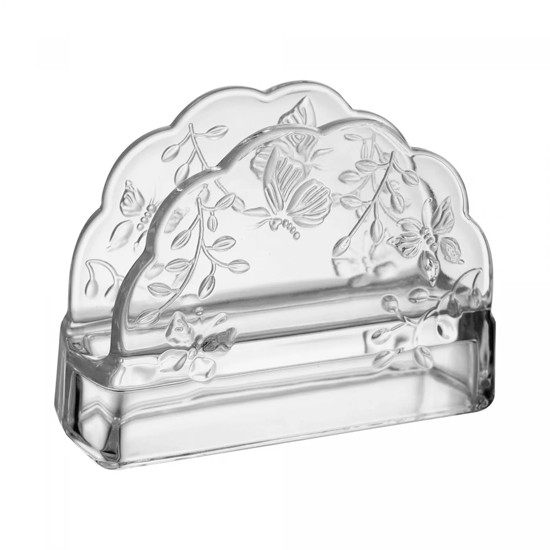 Imagem PORTA GUARDANAPOS NEW BUTTERFLY EM CRISTAL ECOLÓGICO 10,5CMX4CMX 9,5CM - LYOR