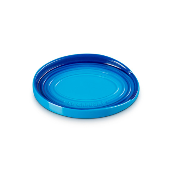 Imagem DESCANSO OVAL PARA COLHER AZURE BLUE EM CERÂMICA 2,3X16X11,85CM - LE CREUSET