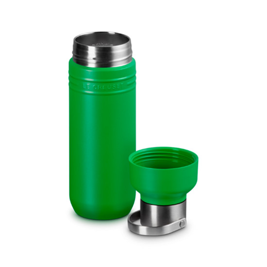Imagem GARRAFA TÉRMICA 500ML OTG BAMBOO GREEN EM AÇO INOX 28X7,3X7,3CM - LE CREUSET