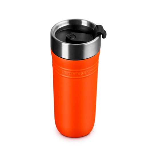 Imagem COPO TÉRMICO 350ML OTG LARANJA EM AÇO INOX 19,2X8,1X8,1CM - LE CREUSET