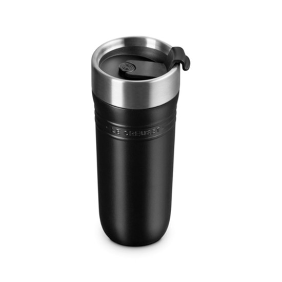 Imagem COPO TÉRMICO 350ML OTG MATTE BLACK EM AÇO INOX 19,2X8,1X8,1CM - LE CREUSET