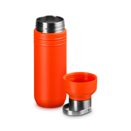 Imagem GARRAFA TÉRMICA 500ML OTG EM AÇO INOX 28X7,3X7,3CM - LE CREUSET