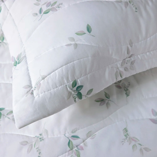 Imagem COLCHA COM PORTA TRAVESSEIROS QUEEN ALGODÃO BRANCO EGÍPCIO BOTTICELLI - TRUSSARDI