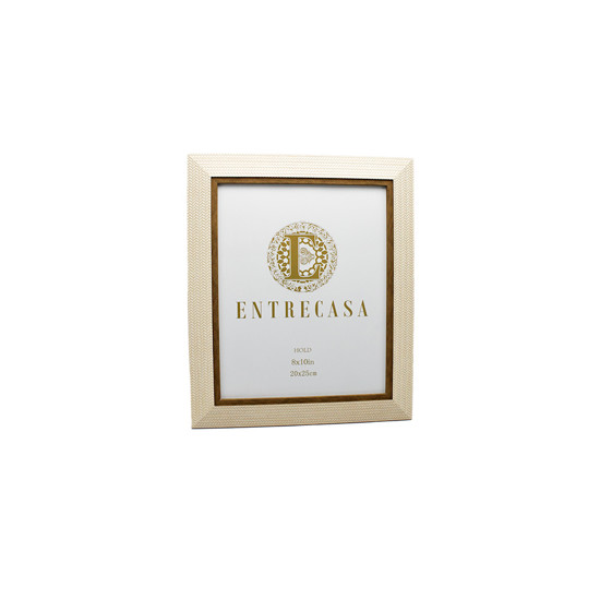 Imagem PORTA-RETRATO DECORATIVO EM MDF COM BORDA TEXTURIZADA BEGE 30X25X2CM - ENTRECASA