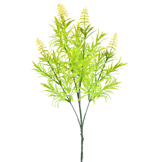 Imagem HASTE DECORATIVA DE FOLHAS SILVESTRES AMARELAS EM PLÁSTICO MOLDÁVEL 63X12CM - GRILLO