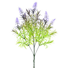 Imagem de HASTE DECORATIVA DE FOLHAS SILVESTRES LAVANDA EM PLÁSTICO MOLDÁVEL 63X12CM - GRILLO - Grillo Ltda