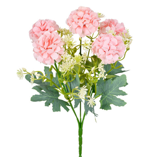 Imagem BUQUÊ DECORATIVO DE CRISÂNTEMO ROSA EM PLÁSTICO MOLDÁVEL 18X17CM - GRILLO