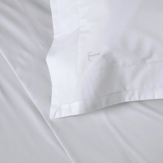 Imagem JOGO DE CAMA KING 200 FIOS 100% ALGODÃO NOVOLI BRANCO - TRUSSARDI