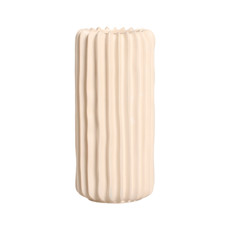 Imagem de VASO DECORATIVO CILÍNDRICO ESTRIADO EM CERÂMICA BEGE CLARO - CERÂMICA MAZZOTTI - Ceramica Artistica Mazzotti Ltda