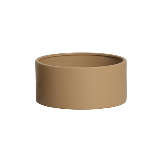 Imagem VASO FLOREIRA DECORATIVO EM CERÂMICA BEGE FOSCO 11X24CM - CERÂMICA MAZZOTTI