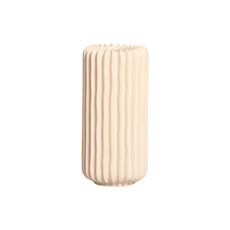 Imagem de VASO DECORATIVO CILÍNDRICO ESTRIADO EM CERÂMICA BEGE CLARO - CERÂMICA MAZZOTTI - Ceramica Artistica Mazzotti Ltda