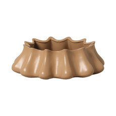Imagem de VASO FLOREIRA DECORATIVO EM CERÂMICA BEGE FOSCO 12X31,5CM - CERÂMICA MAZZOTTI - Ceramica Artistica Mazzotti Ltda