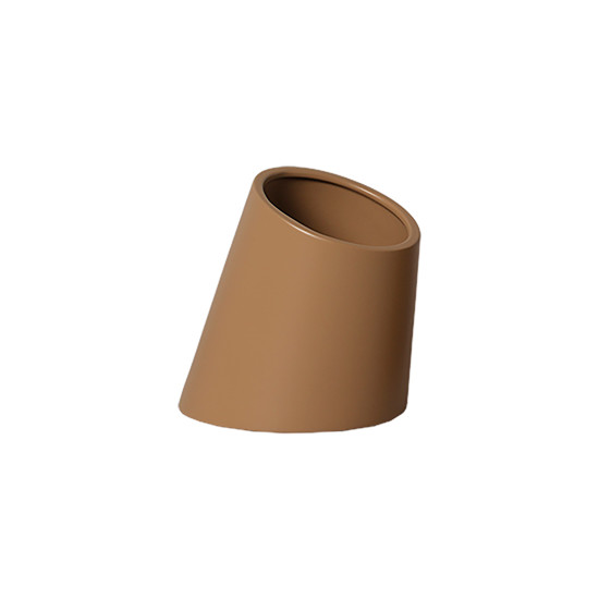 Imagem VASO CONE DECORATIVO EM CERÂMICA BEGE FOSCO 16X15,5CM - CERÂMICA MAZZOTTI