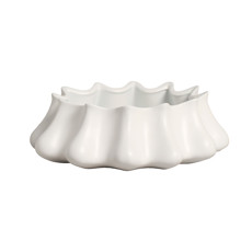Imagem de VASO FLOREIRA DECORATIVO EM CERÂMICA BRANCO FOSCO 12X31,5CM - CERÂMICA MAZZOTTI - Ceramica Artistica Mazzotti Ltda
