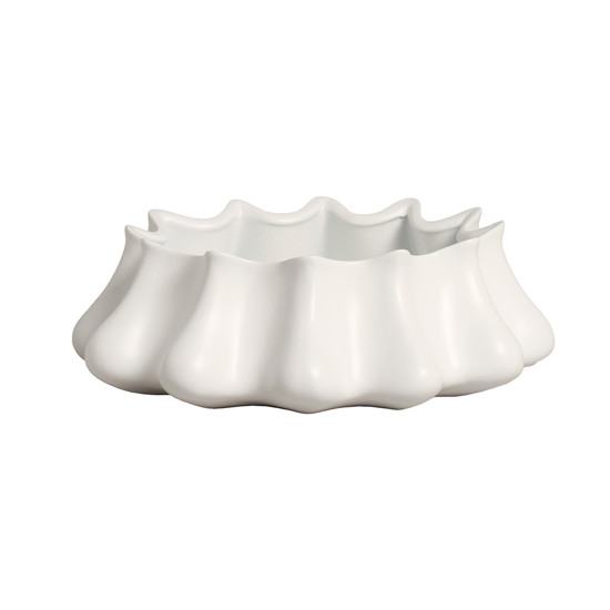 Imagem VASO FLOREIRA DECORATIVO EM CERÂMICA BRANCO FOSCO 12X31,5CM - CERÂMICA MAZZOTTI