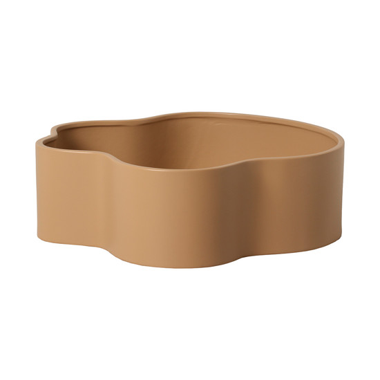Imagem VASO FLOREIRA DECORATIVO EM CERÂMICA BEGE FOSCO 12X39CM - CERÂMICA MAZZOTTI