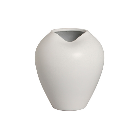 Imagem VASO BRANCO FOSCO DECORATIVO EM CERÂMICA 20X17,5CM - CERÂMICA MAZZOTTI