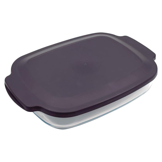 Imagem ASSADEIRA RETANGULAR DE VIDRO 3,8L COM TAMPA 8X39X26CM - MOR