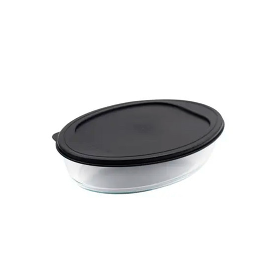 Imagem ASSADEIRA OVAL 1,6L EM VIDRO COM TAMPA 7,5X39X27,5CM - MOR